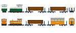 鉄道コレクション ナローゲージ80 猫山森林鉄道 L型ディーゼル機関車(ツートンカラー)・運材車 3両セットA