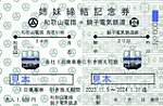銚子電気鉄道和歌山電鐵姉妹提携記念券
