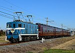 臨貸3101レ　デキ102＋12系＋デキ103【北武蔵51号】　2024/12/07 12:50　秩父鉄道西羽生－武州荒木