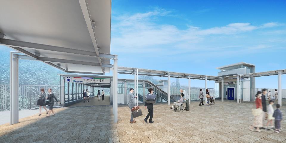 河和線の新駅「加木屋中ノ池」駅（イメージ・画像：名古屋鉄道）