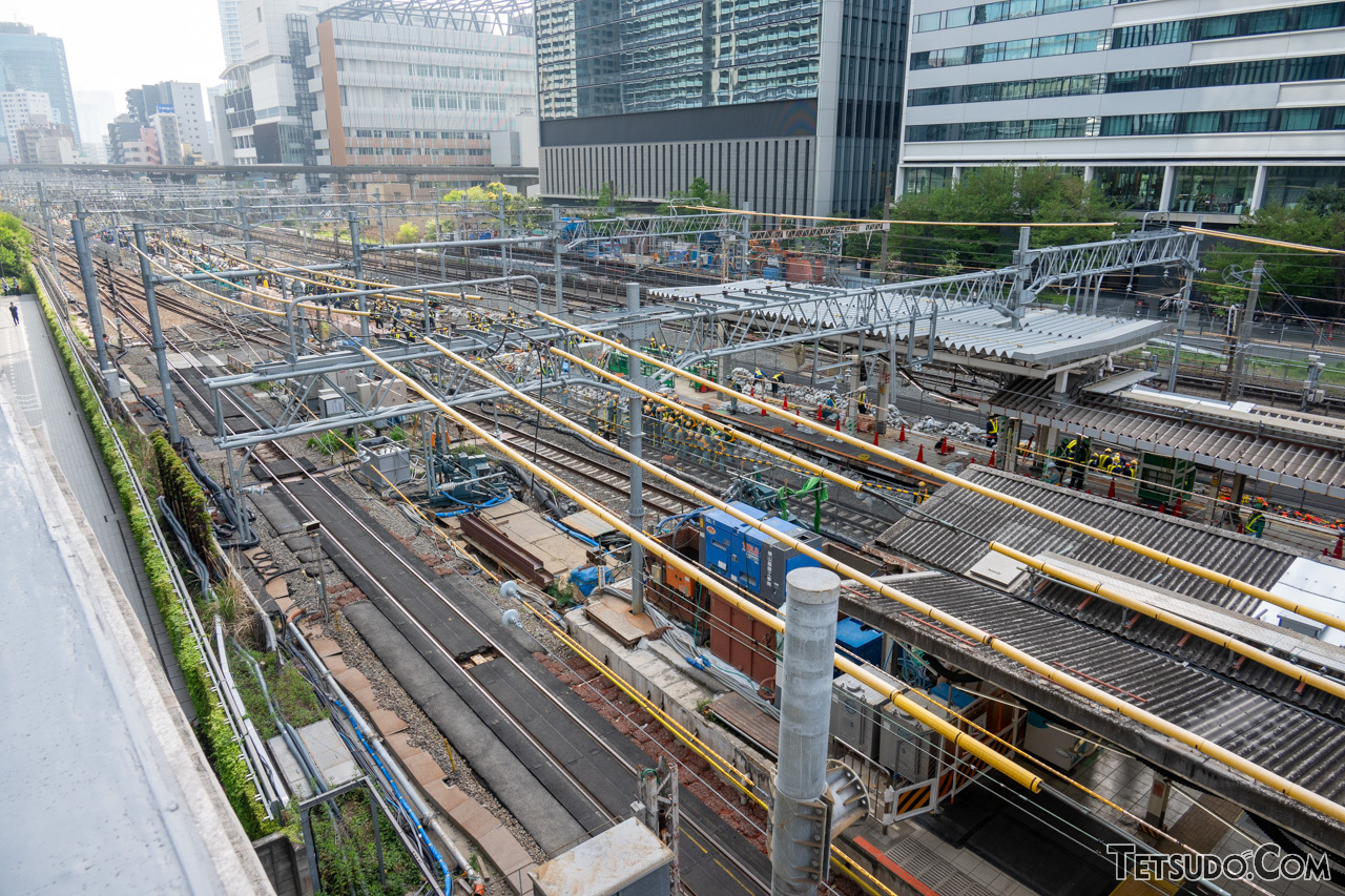 田町駅付近の工事現場
