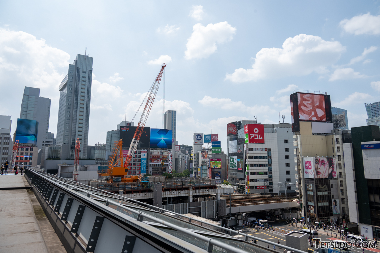 JR線渋谷駅方向を見た様子
