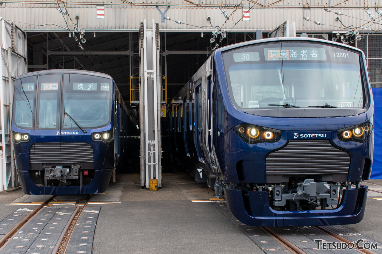相鉄の新型車両「13000系」公開！ 先に登場した12000系との違いとは 