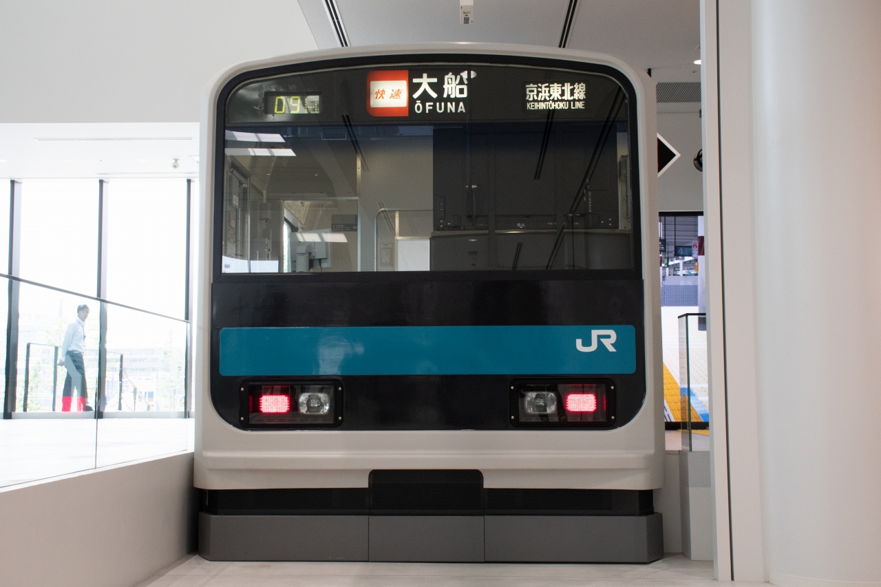 209系のモックアップを使用した車掌シミュレータ。リニューアル前やかつての交通博物館では、運転シミュレータとして使用された躯体です