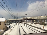 sky, outdoor, snow, cloud, train, day