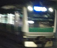night, train, blur, street light, blurry