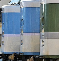 blue, door, train