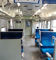 indoor, floor, train, interior, bus, blue, vehicle